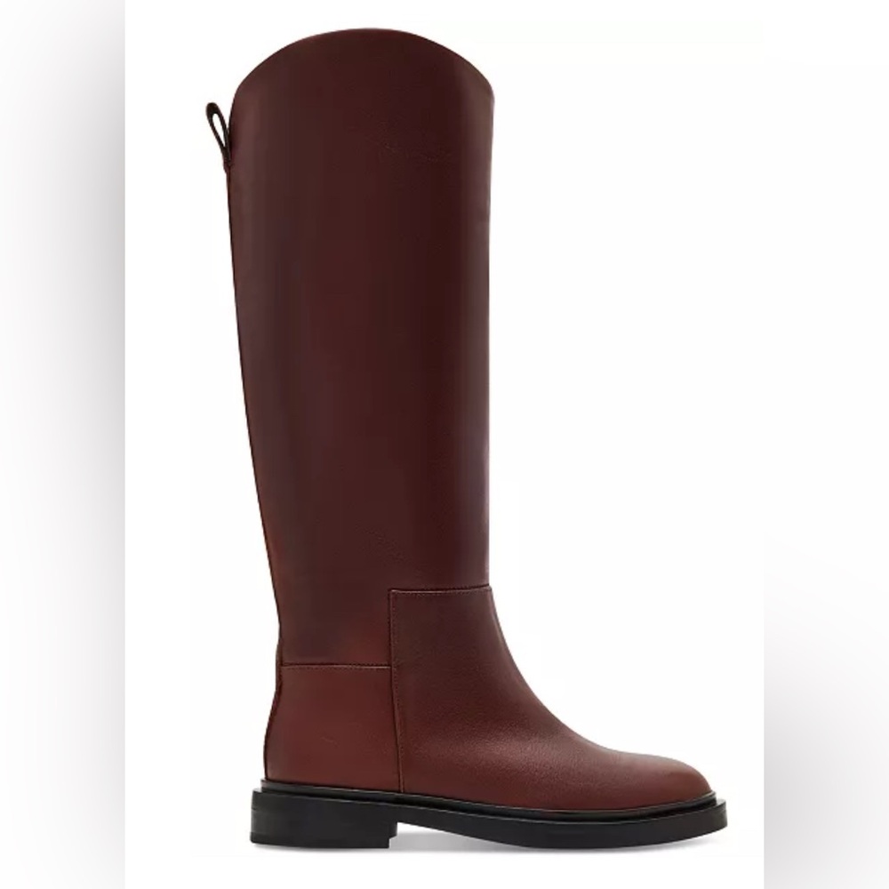 Steve Madden Size 7.5 Women Brown Leather Gaige Riding Boots New MSRP $200 NWT